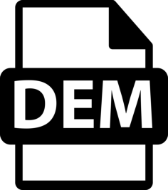 Dem File Format Extension Stencil Svg Vector, Free Vectors File